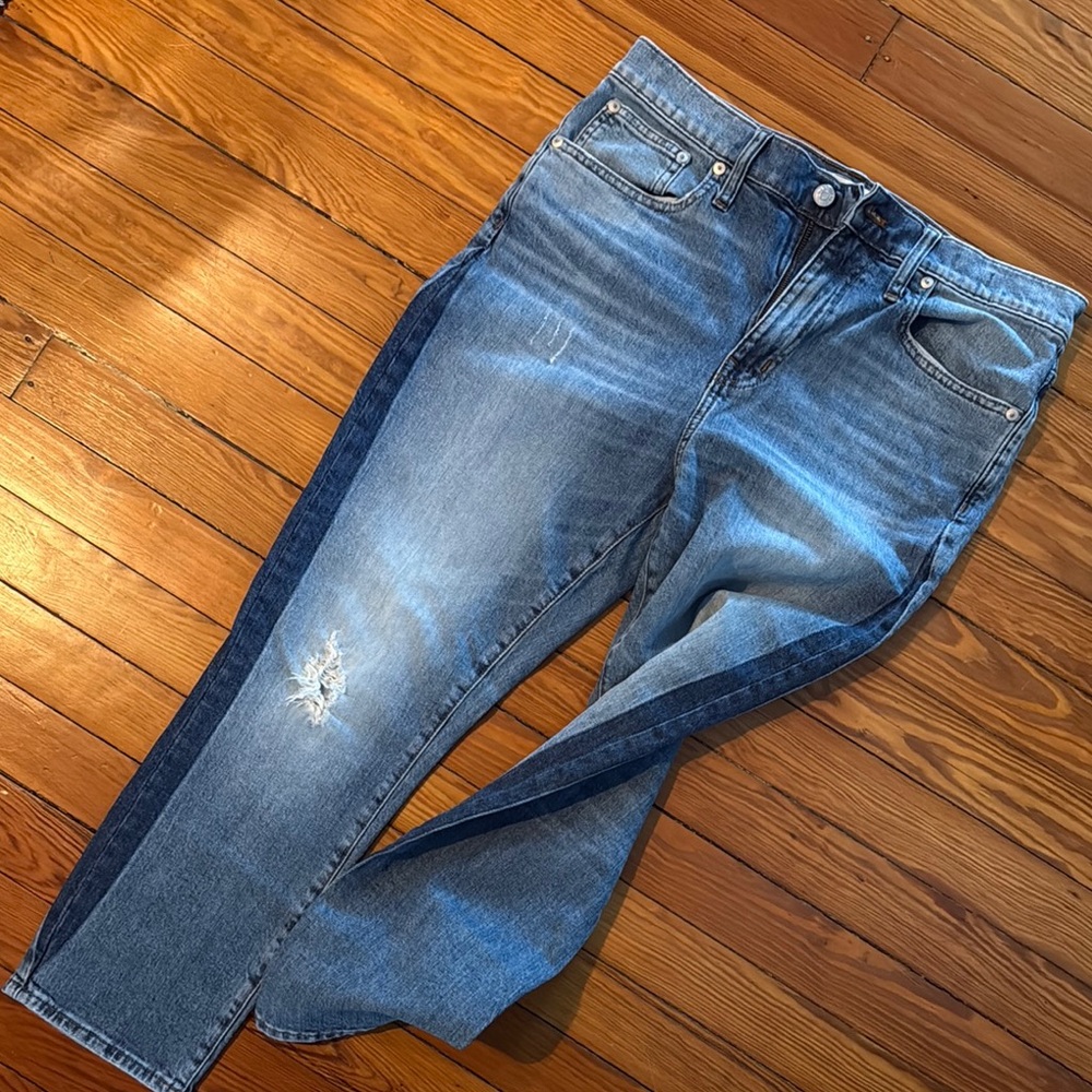 Madewell boyfriend Two-Tone Jeans size 29